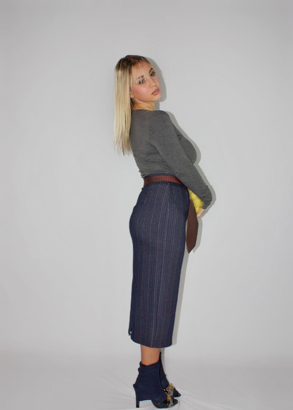 GONNA LONGUETTE OFFICE BLU