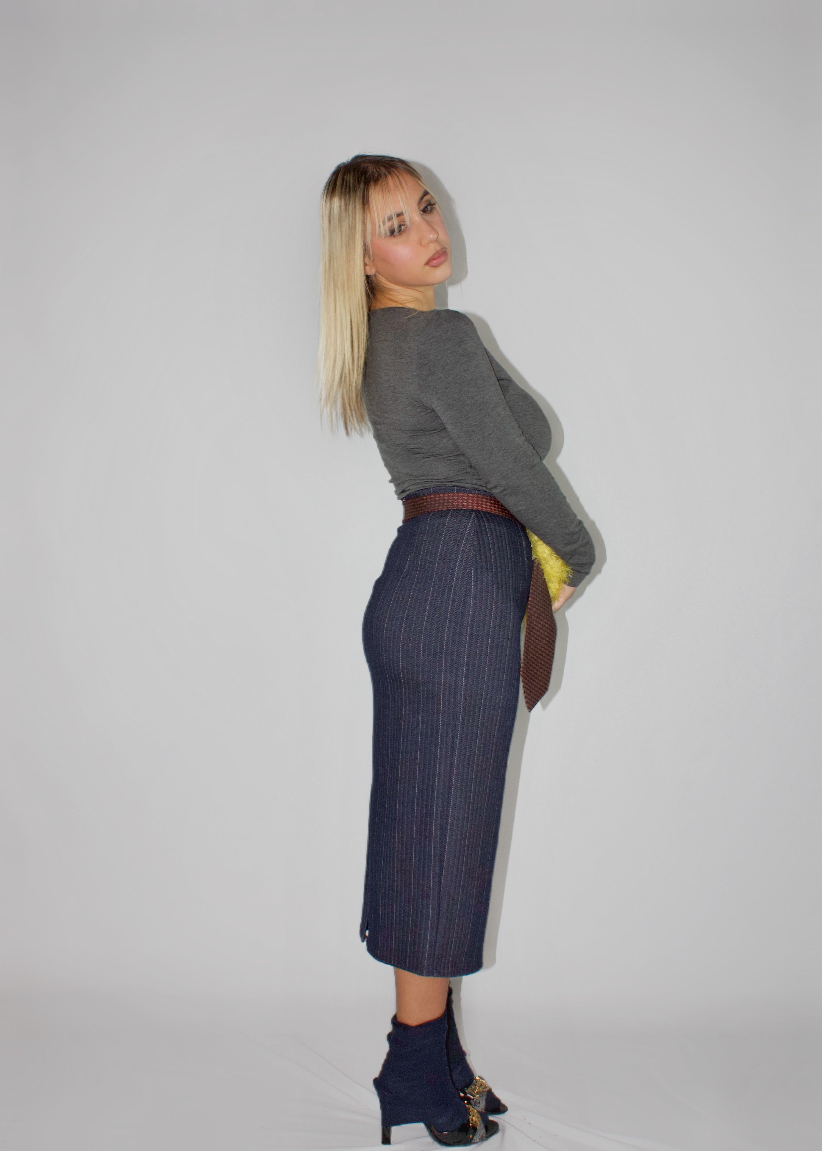 GONNA LONGUETTE OFFICE BLU