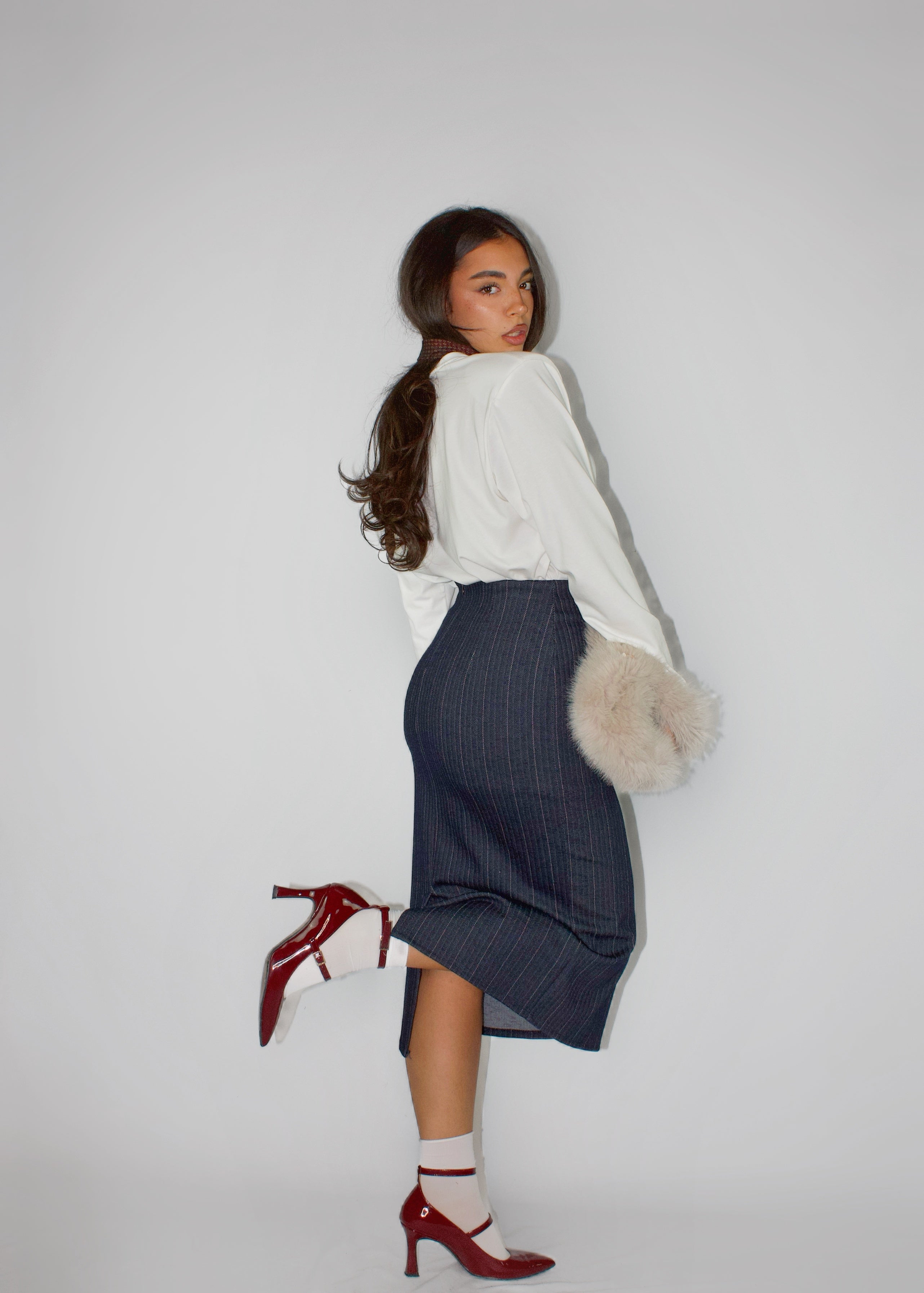 GONNA LONGUETTE OFFICE BLU