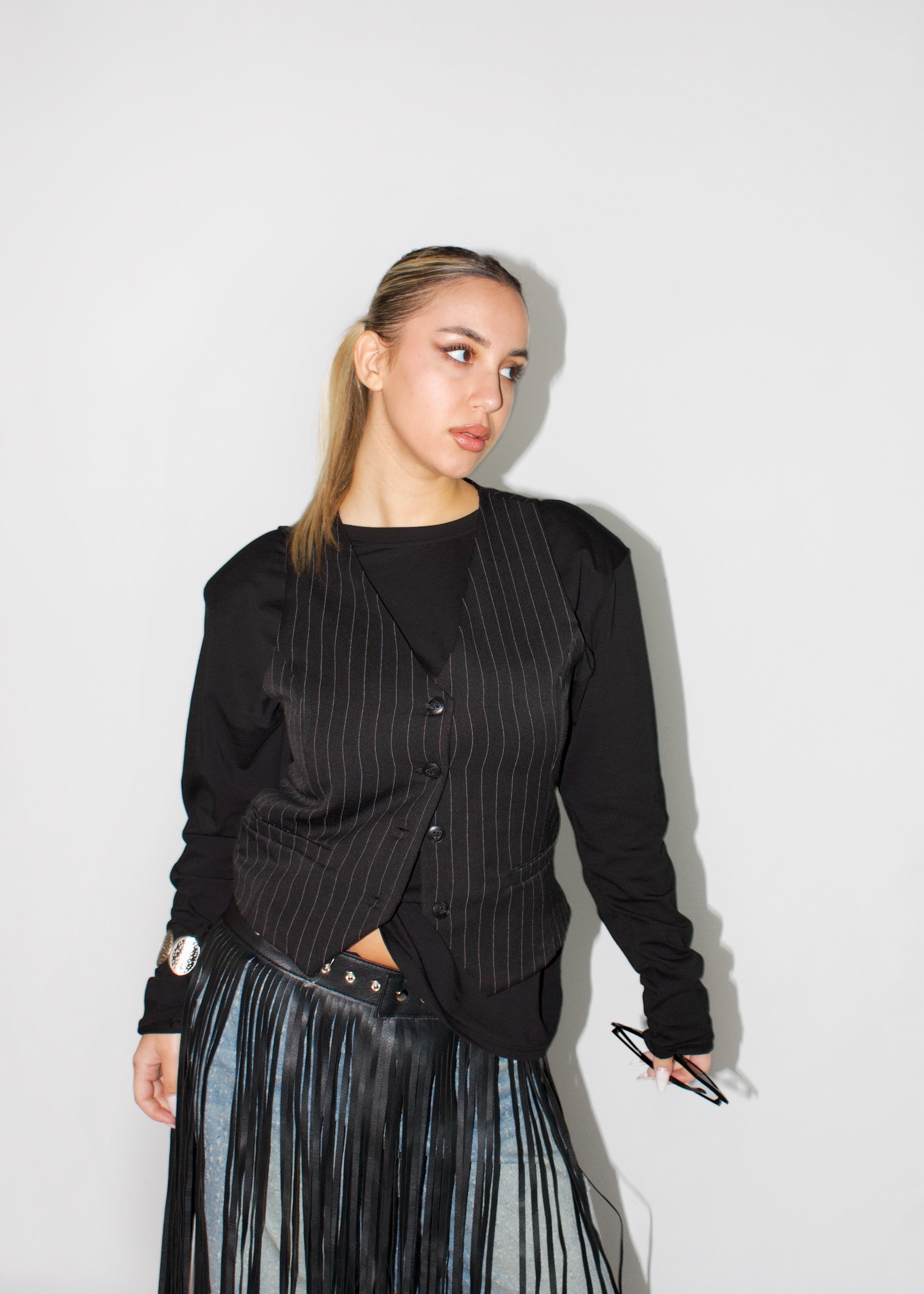 MAGLIETTA WALK SPALLINE NERA